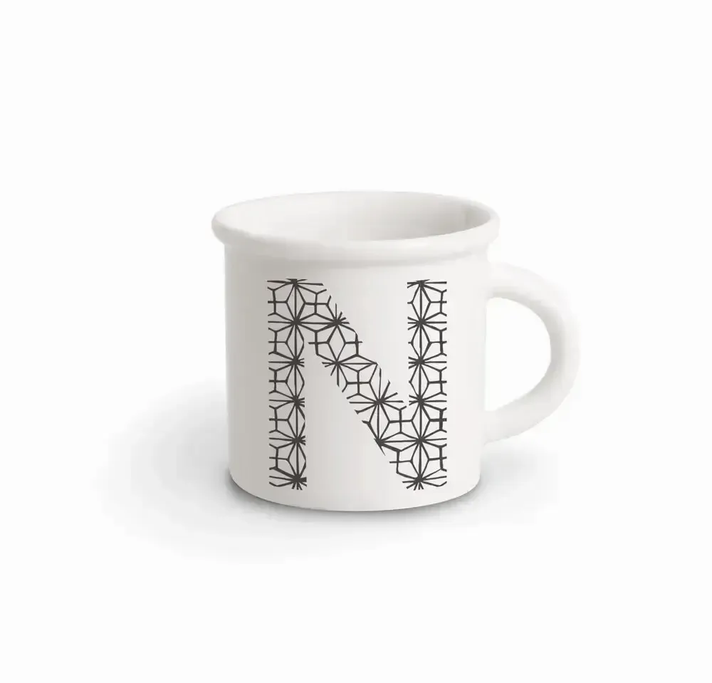 Mugs - MUG BLACK ALPHABET N - ILARIA.I