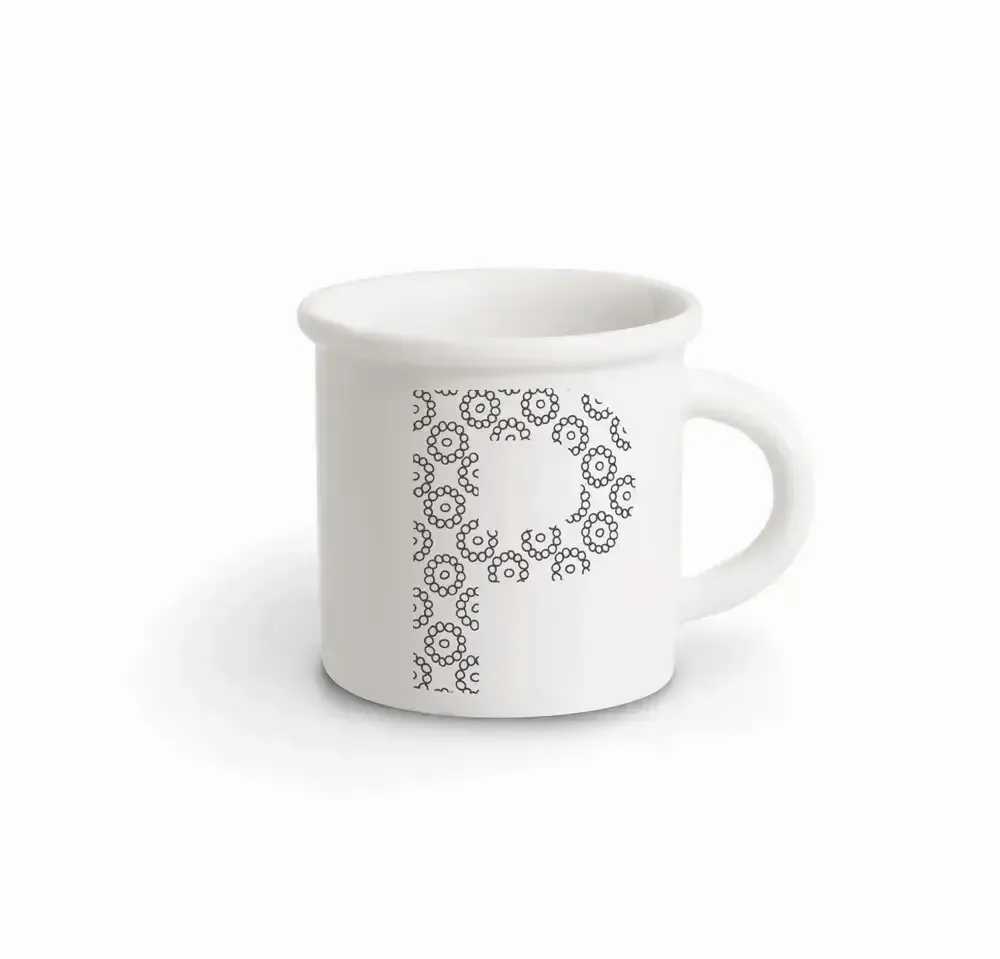 Mugs - MUG BLACK ALPHABET P - ILARIA.I