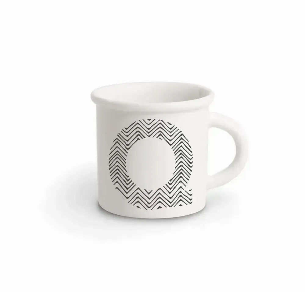 Mugs - MUG BLACK ALPHABET Q - ILARIA.I