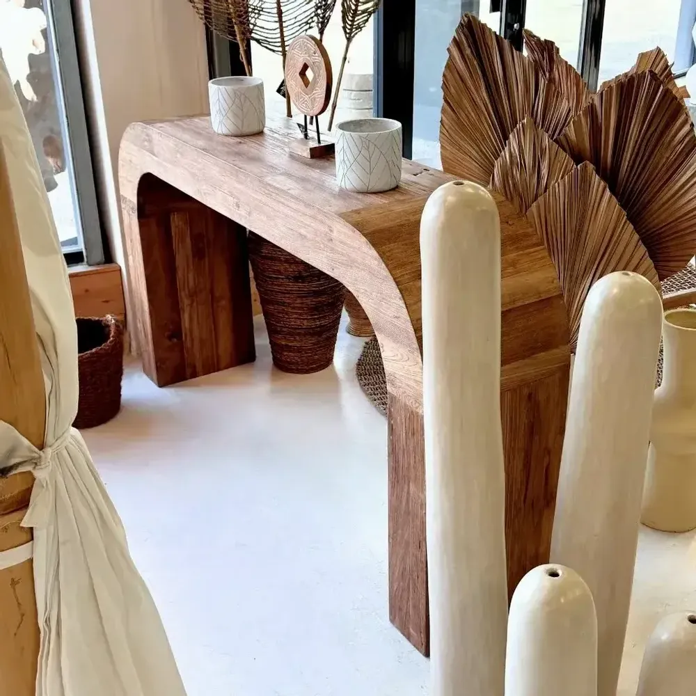 Consoles - Comptoir en bois de teck recyclé - DOM - HYDILE
