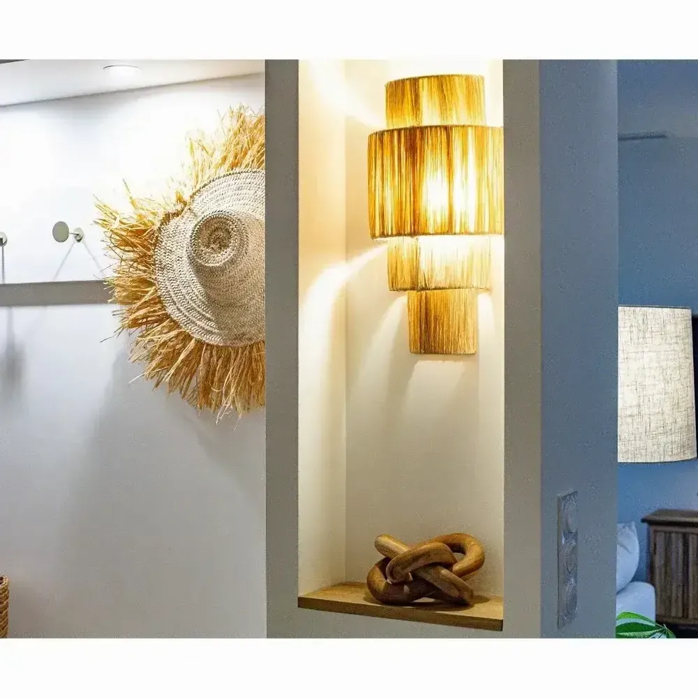 Wall lamps - Raffia wall light - BEN - HYDILE