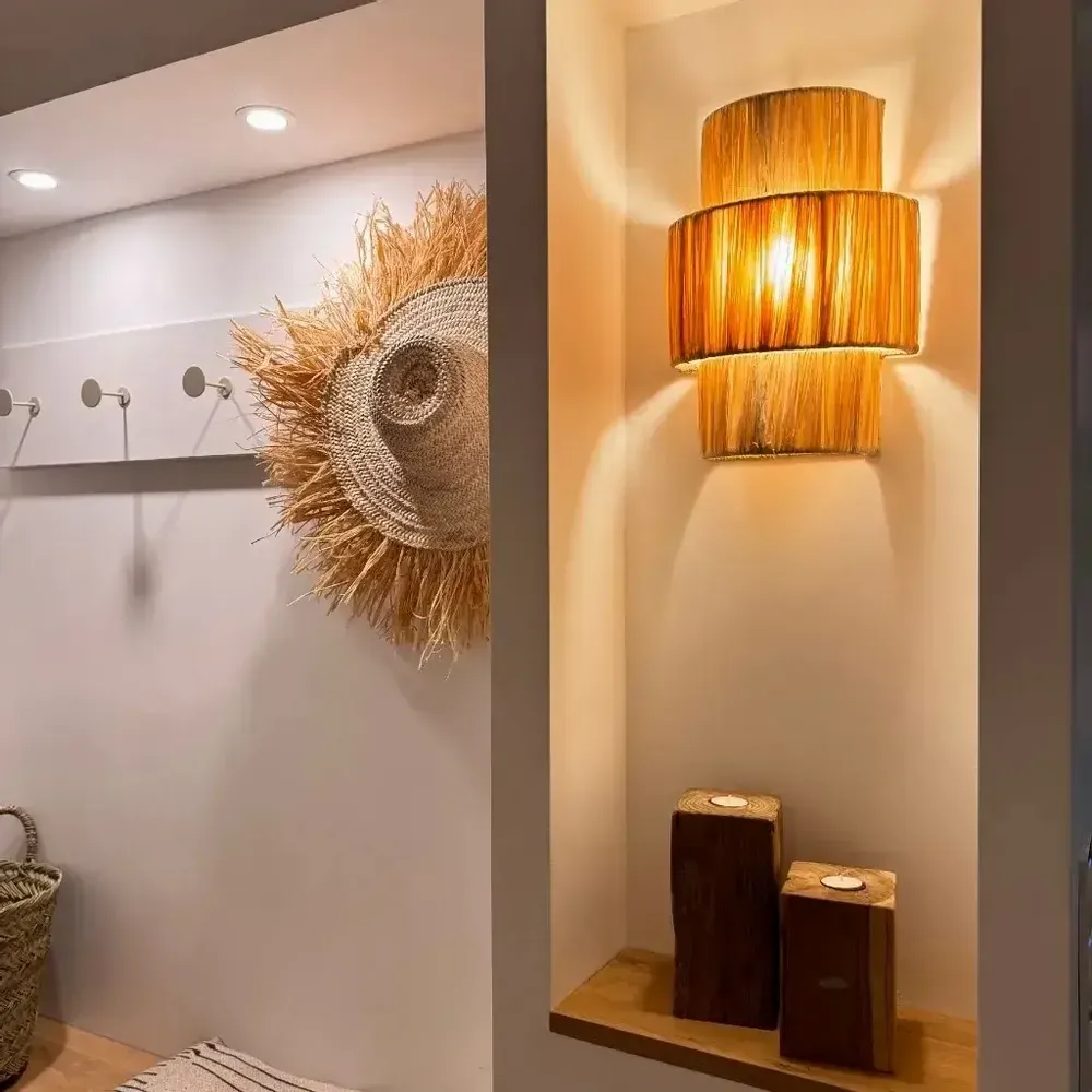 Wall lamps - Raffia wall light - RAM - HYDILE