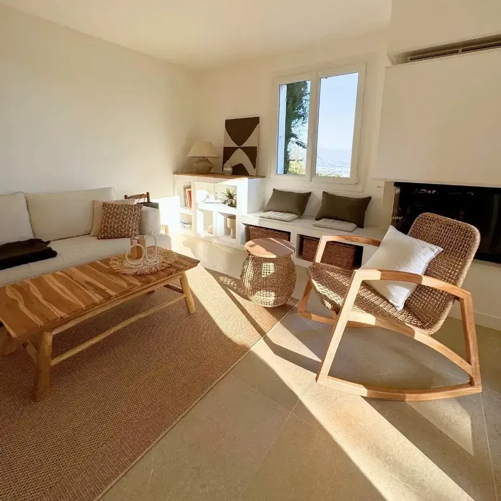 Armchairs - Outdoor/indoor rocking chair in teak and rope - ANNA - HYDILE