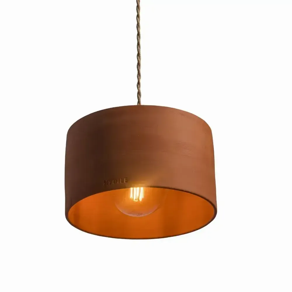 Hanging lights - Ochre terracotta pendant light - ODILE - HYDILE
