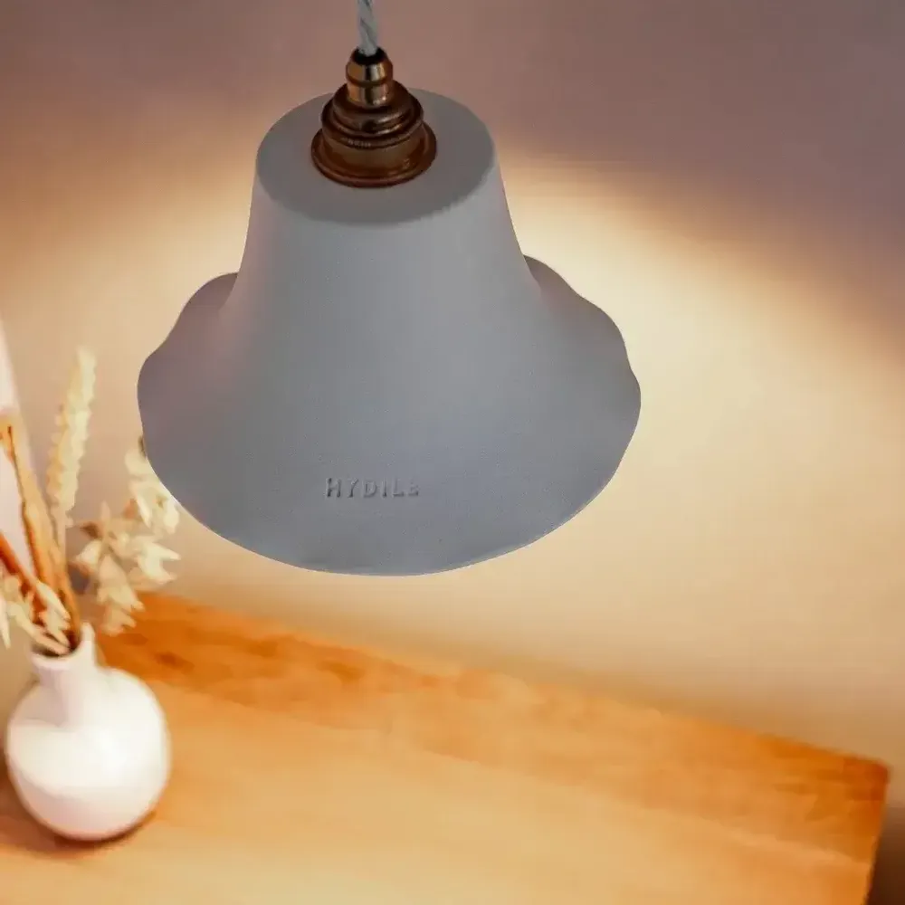 Hanging lights - White terracotta pendant light - ELODIE - HYDILE