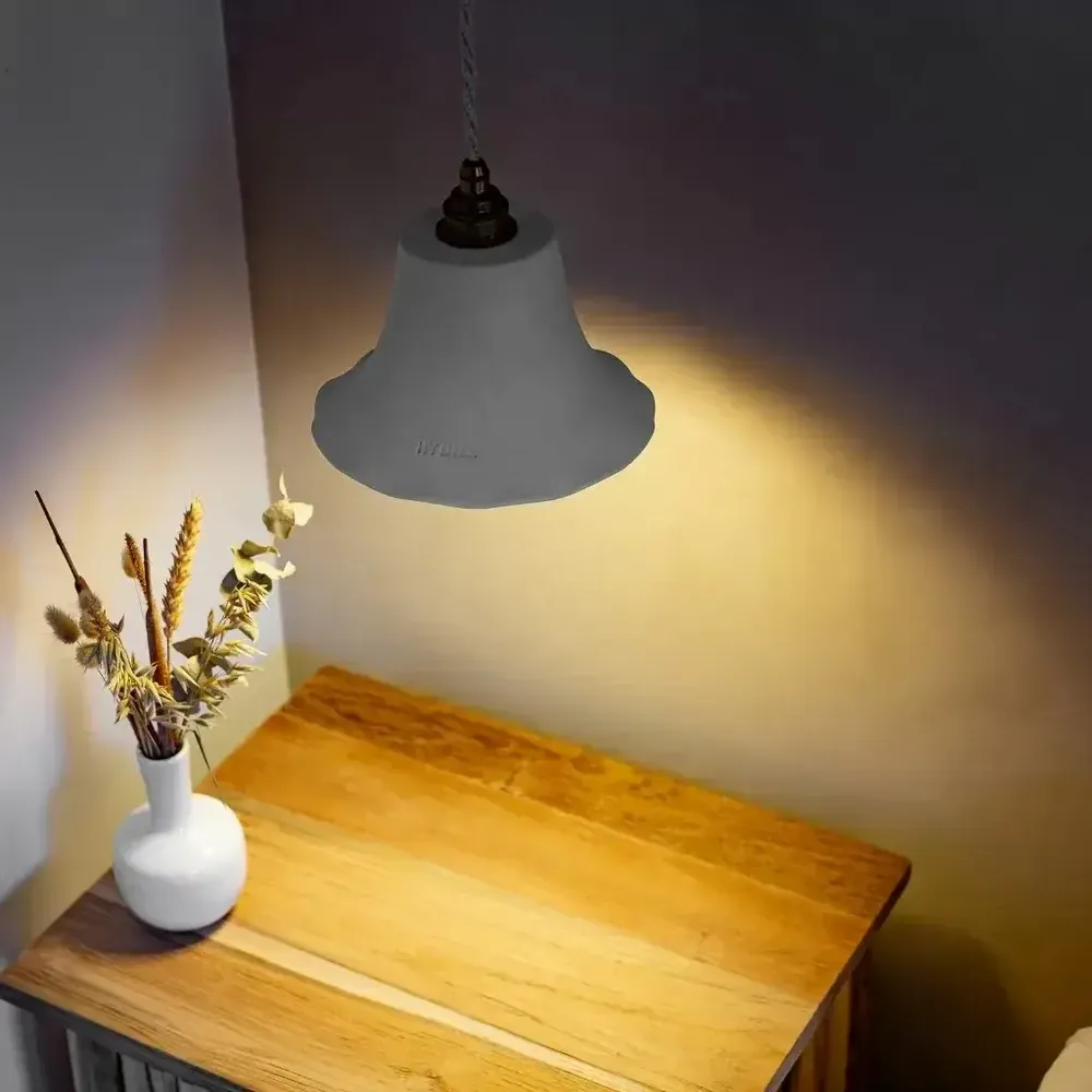 Hanging lights - White terracotta pendant light - ELODIE - HYDILE