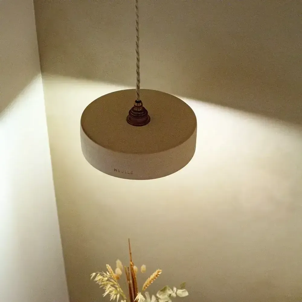 Hanging lights - White terracotta pendant light - MICHELE S - HYDILE