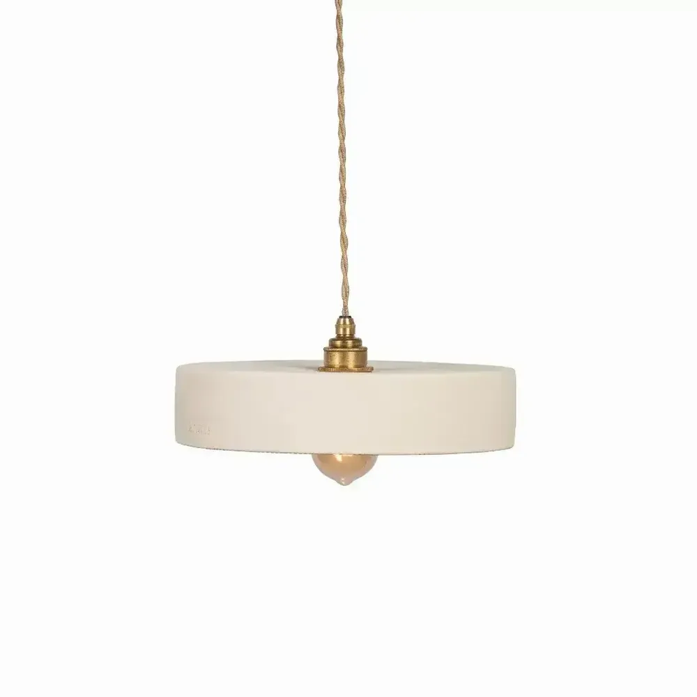 Hanging lights - White terracotta pendant light - MICHELE S - HYDILE