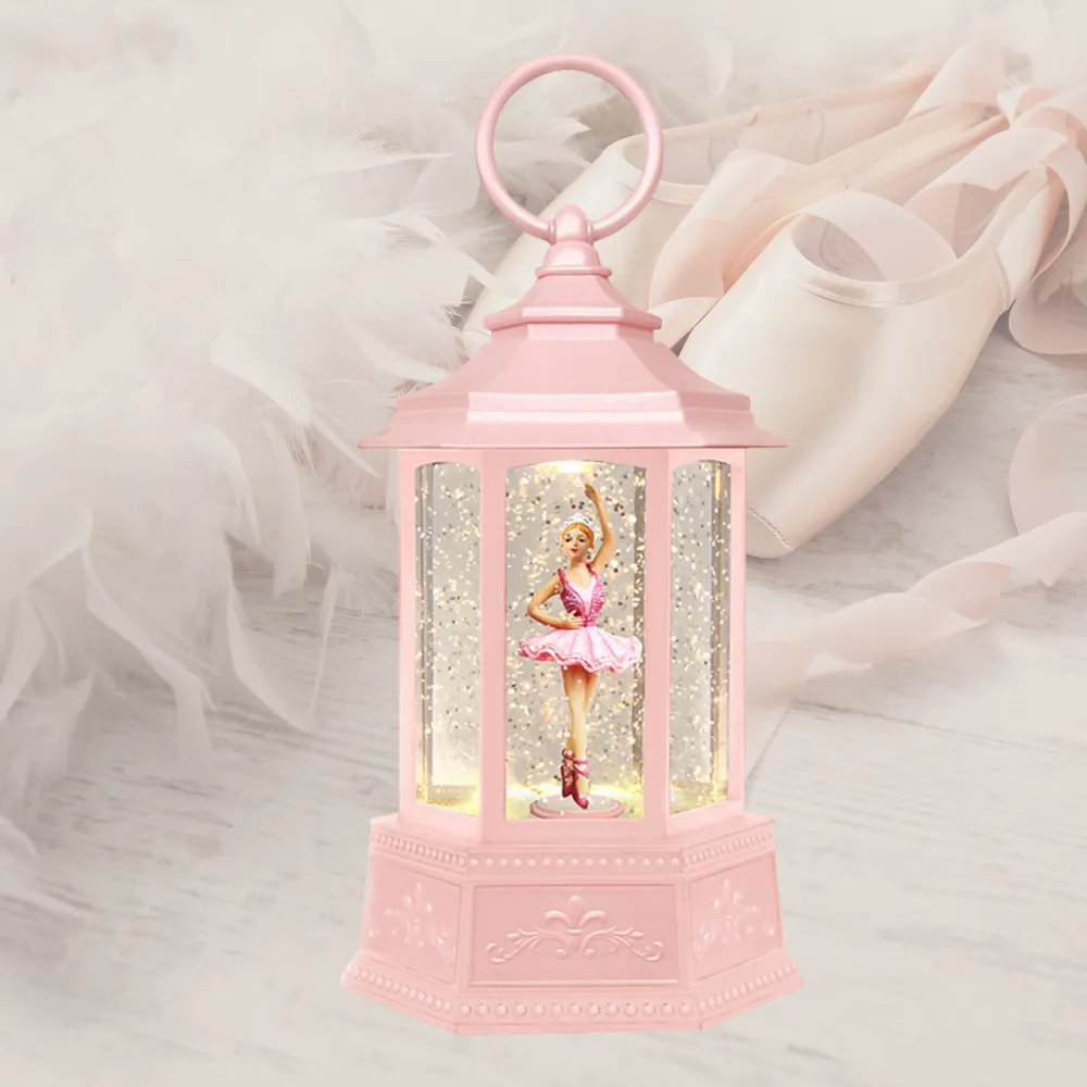 Autres décorations de Noël - Lanterne Boule à Neige LED – Danseuse Étoile en Robe Blanche (LED Blanc Chaud) – Minuterie & Option DC - BLUE STAR B.V.