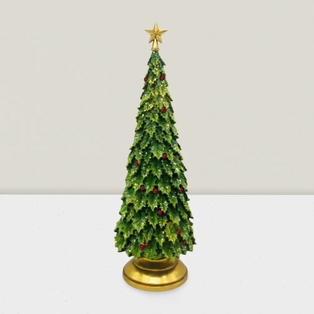 Other Christmas decorations - Elegant Tall Christmas Tree Ornament – Handcrafted Tabletop Decoration (Classic Evergreen Style) - BLUE STAR B.V.