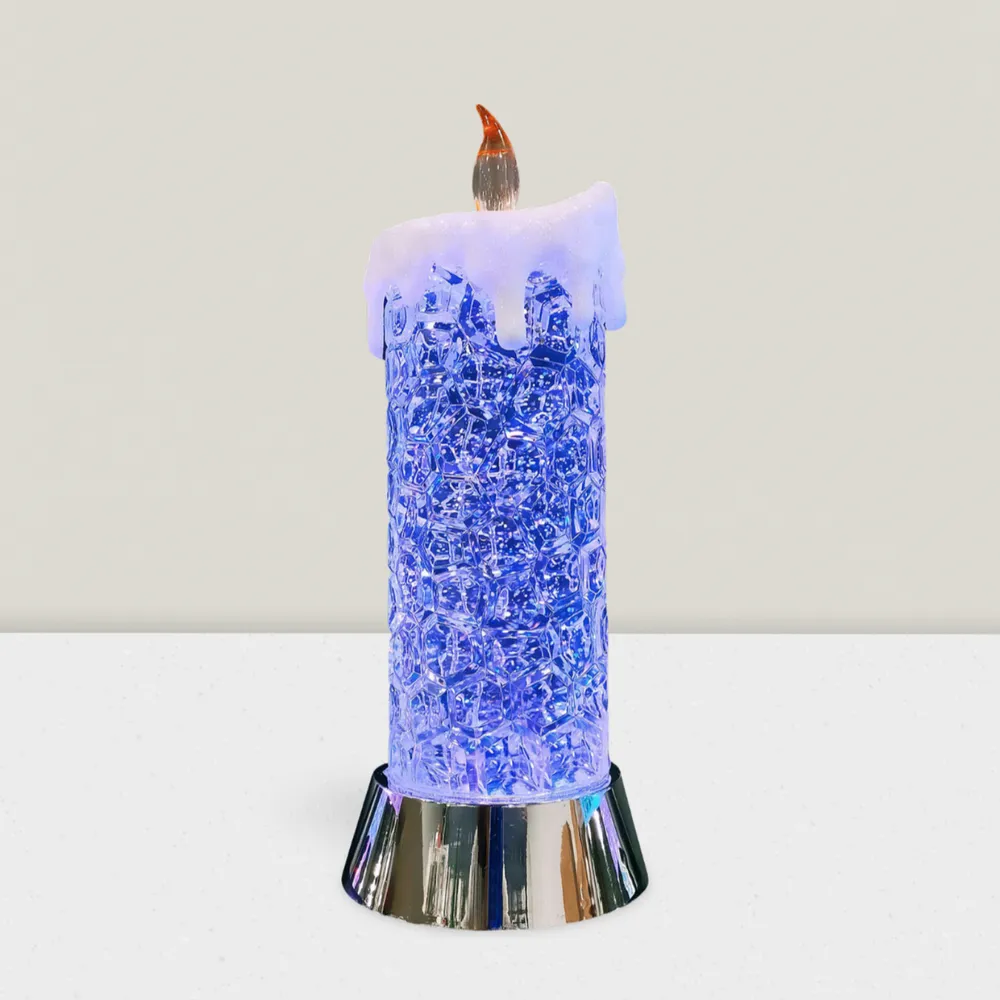 Other Christmas decorations - Christmas LED Crystal Candle – Tall Design with Color-Changing RGB Glow (DC Option) - BLUE STAR B.V.