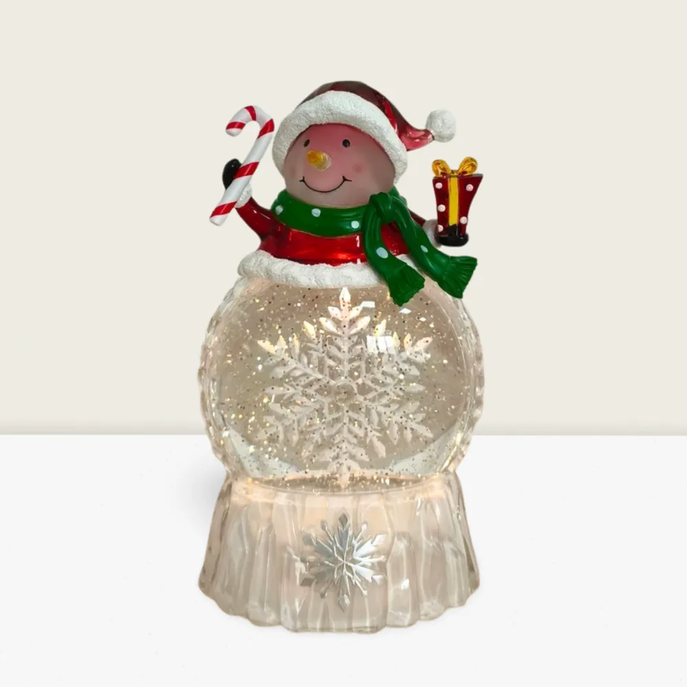 Autres décorations de Noël - Globe Boule à Neige LED – Bonhomme de Neige - BLUE STAR B.V.