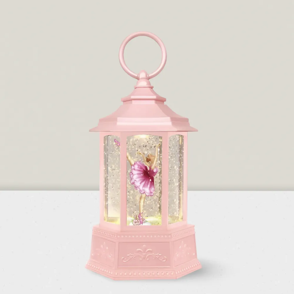 Other Christmas decorations - LED Lantern Snow Globe – Pink Ballerina Design (Warm White LED) – Timer & DC Option - BLUE STAR B.V.