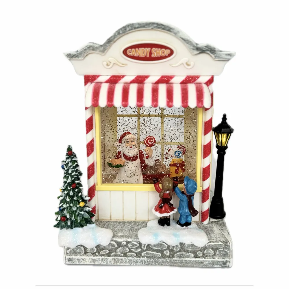 Other Christmas decorations - Christmas LED Candy Shop Scene – Santa & Children (Warm White LED & Music) – DC Option - BLUE STAR B.V.