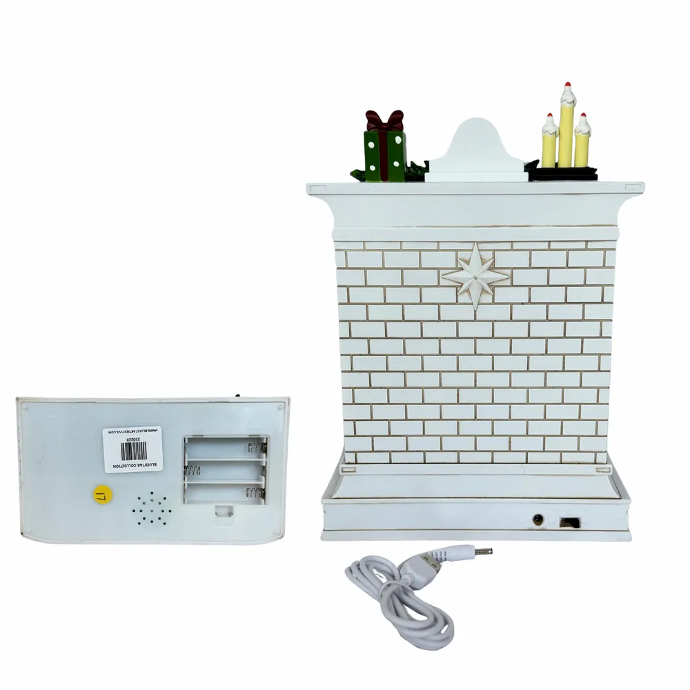Other Christmas decorations - Christmas LED Fireplace Scene – Santa Delivering Gifts (Warm White LED & Music) – DC Option - BLUE STAR B.V.