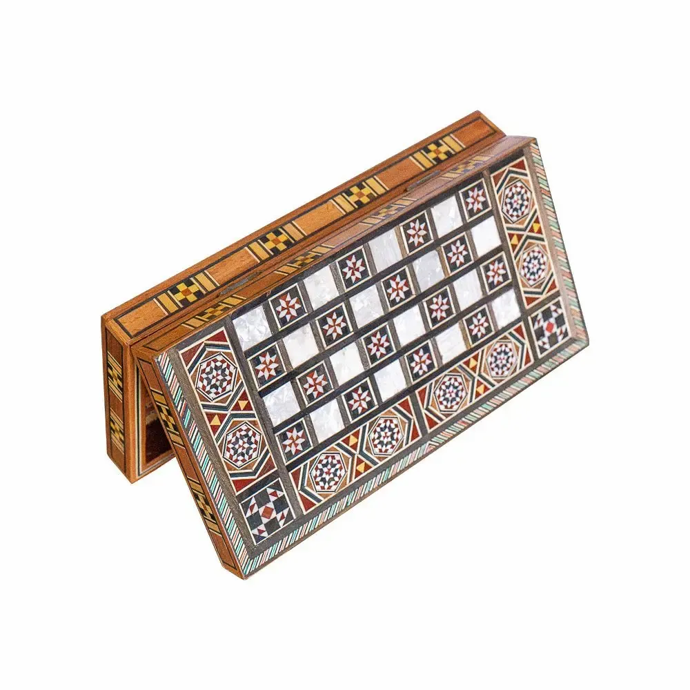 Gifts - Lemon Tree Backgammon & Chess Small Set - MAISON ROSHI - LUXURY ENTERTAINMENT CABINETS