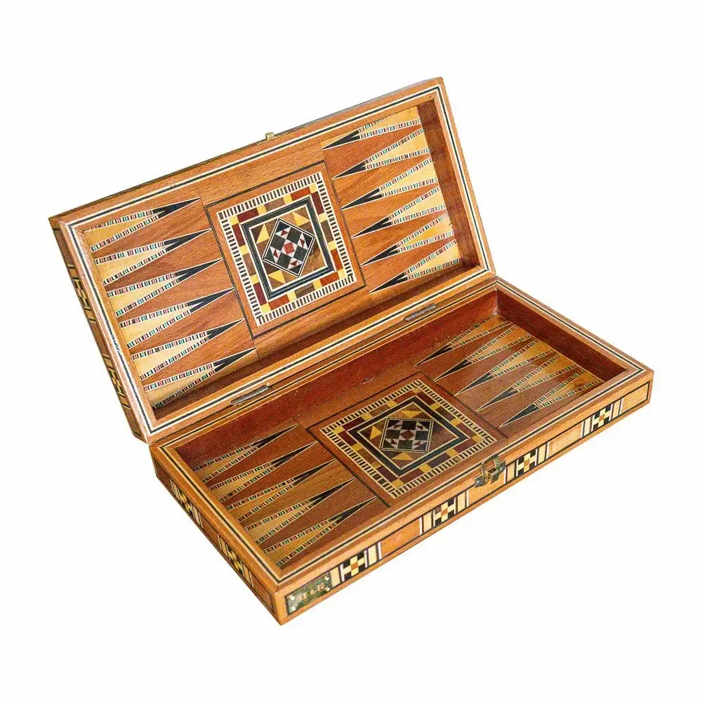 Gifts - Lemon Tree Backgammon & Chess Small Set - MAISON ROSHI - LUXURY ENTERTAINMENT CABINETS