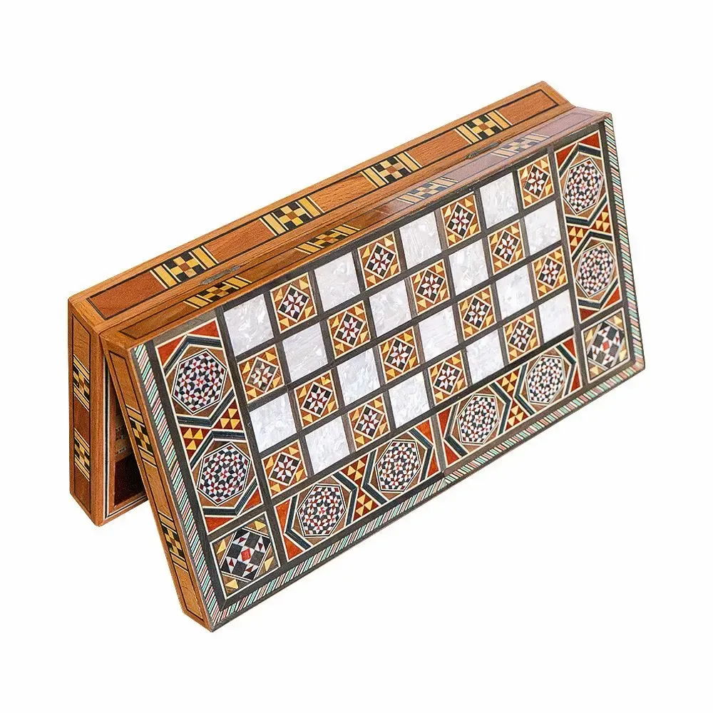 Gifts - Lemon Tree Backgammon & Chess Medium Set - MAISON ROSHI - LUXURY ENTERTAINMENT CABINETS