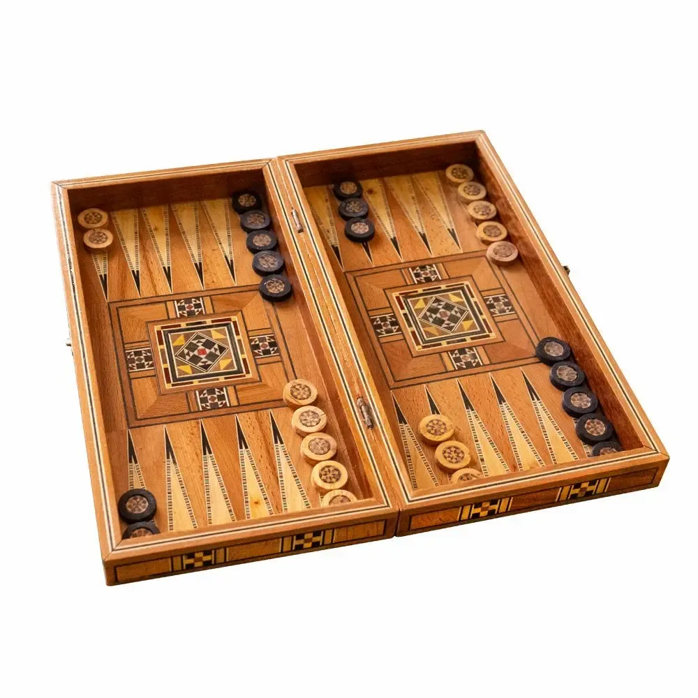 Gifts - Lemon Tree Backgammon & Chess Medium Set - MAISON ROSHI - LUXURY ENTERTAINMENT CABINETS
