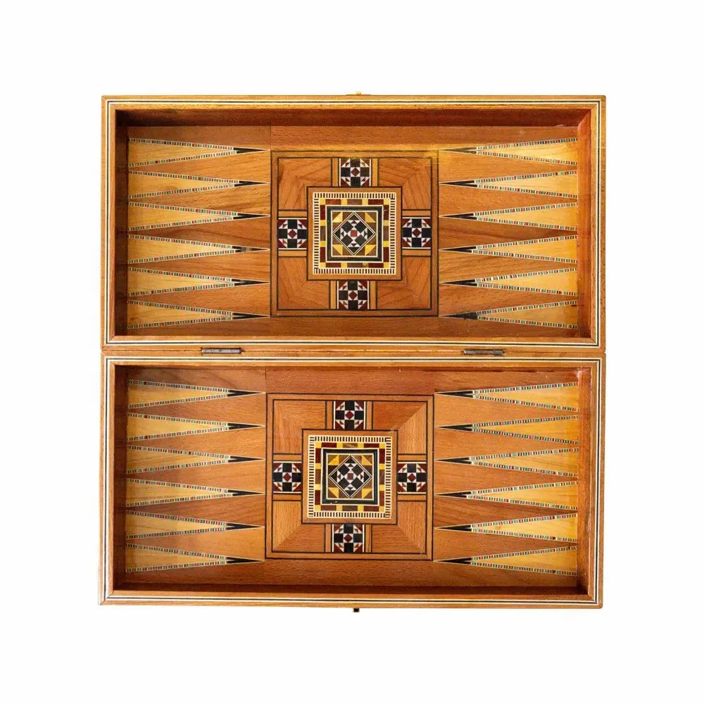 Gifts - Lemon Tree Backgammon & Chess Medium Set - MAISON ROSHI - LUXURY ENTERTAINMENT CABINETS