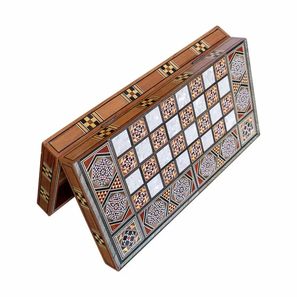 Gifts - Lemon Tree Backgammon & Chess Large Set - MAISON ROSHI - LUXURY ENTERTAINMENT CABINETS