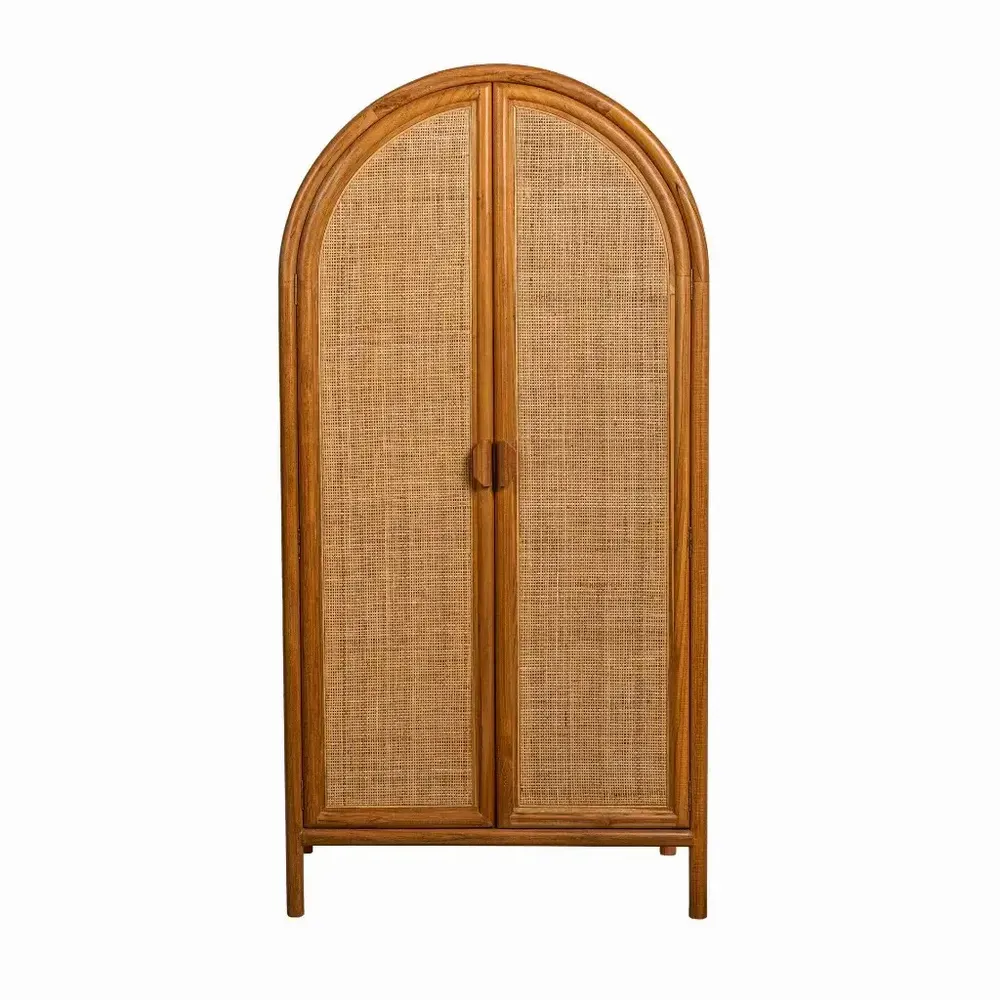 Wardrobe - Mango wood and cane wardrobe - BOUMA - HYDILE