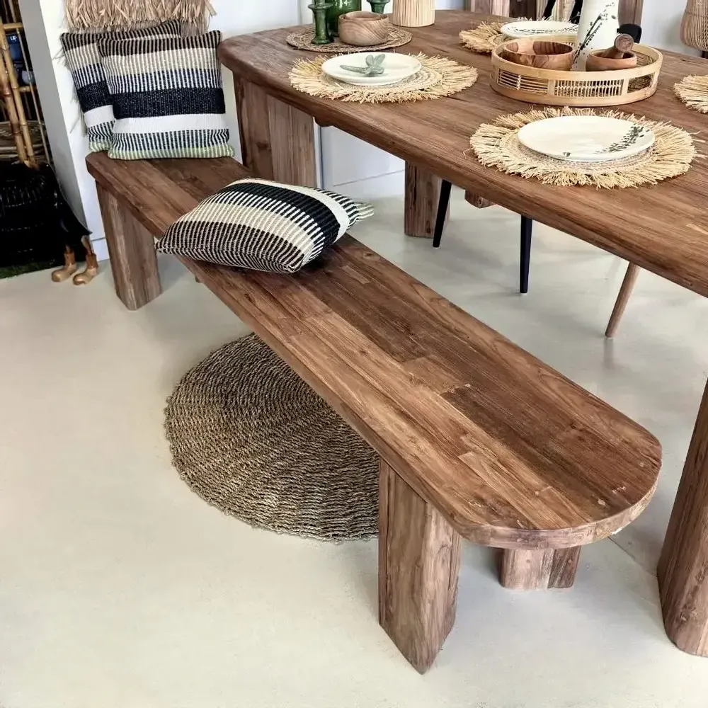Benches - Large recycled teak bench - TICO - HYDILE