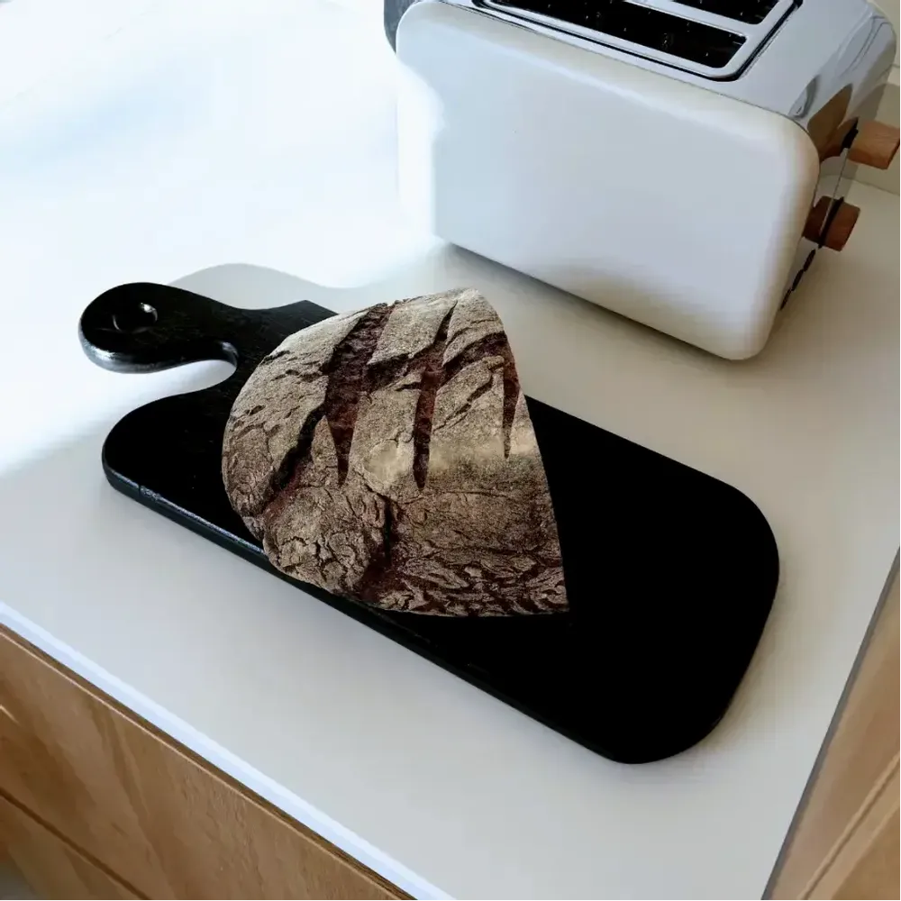 Ustensiles de cuisine - Planche à découper en bois de teck noir - FINNO M - HYDILE