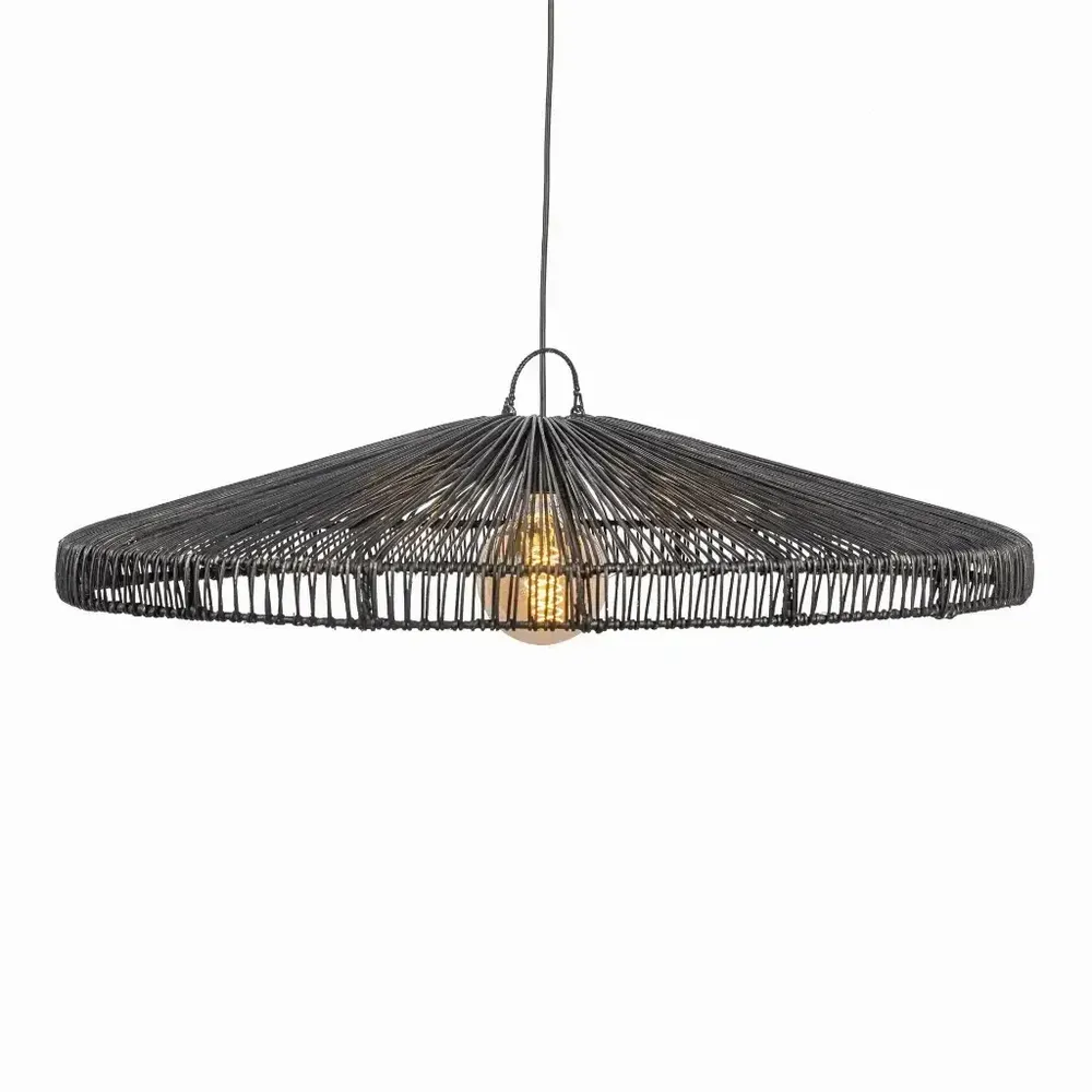 Hanging lights - Black rattan pendant light - ESSO XL - HYDILE