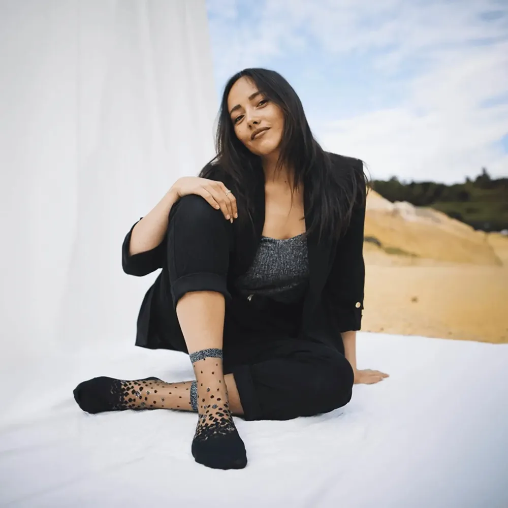 Cadeaux - Nakameguro Silver 39-41 : chaussettes transparentes pour les fêtes - ATELIER ST EUSTACHE