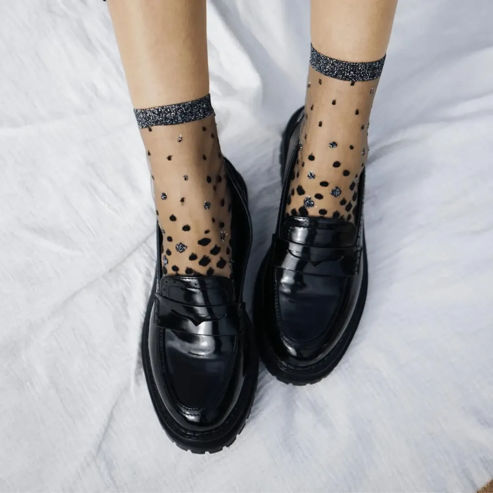 Cadeaux - Nakameguro Silver 39-41 : chaussettes transparentes pour les fêtes - ATELIER ST EUSTACHE