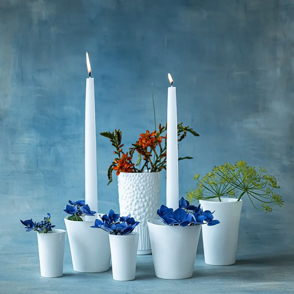 Vases - FIFO tumbler, vase L, white Bone China - KLATT OBJECTS