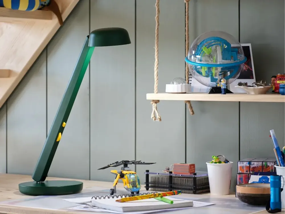 Objets design - Lampe Polux - Vert forêt & Jaune - LUMINAIRES POLUX