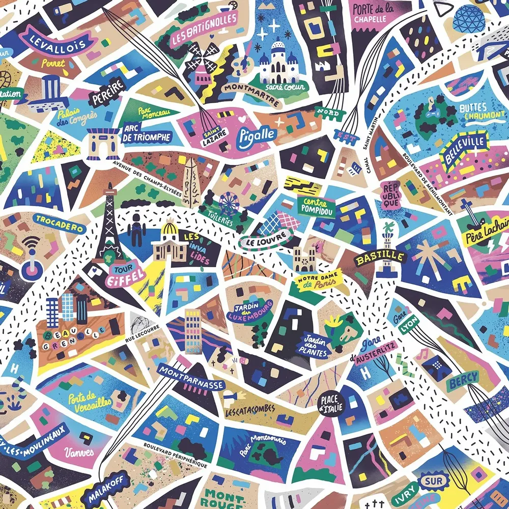 Poster - Paris Paname - LIFE ON MAPS