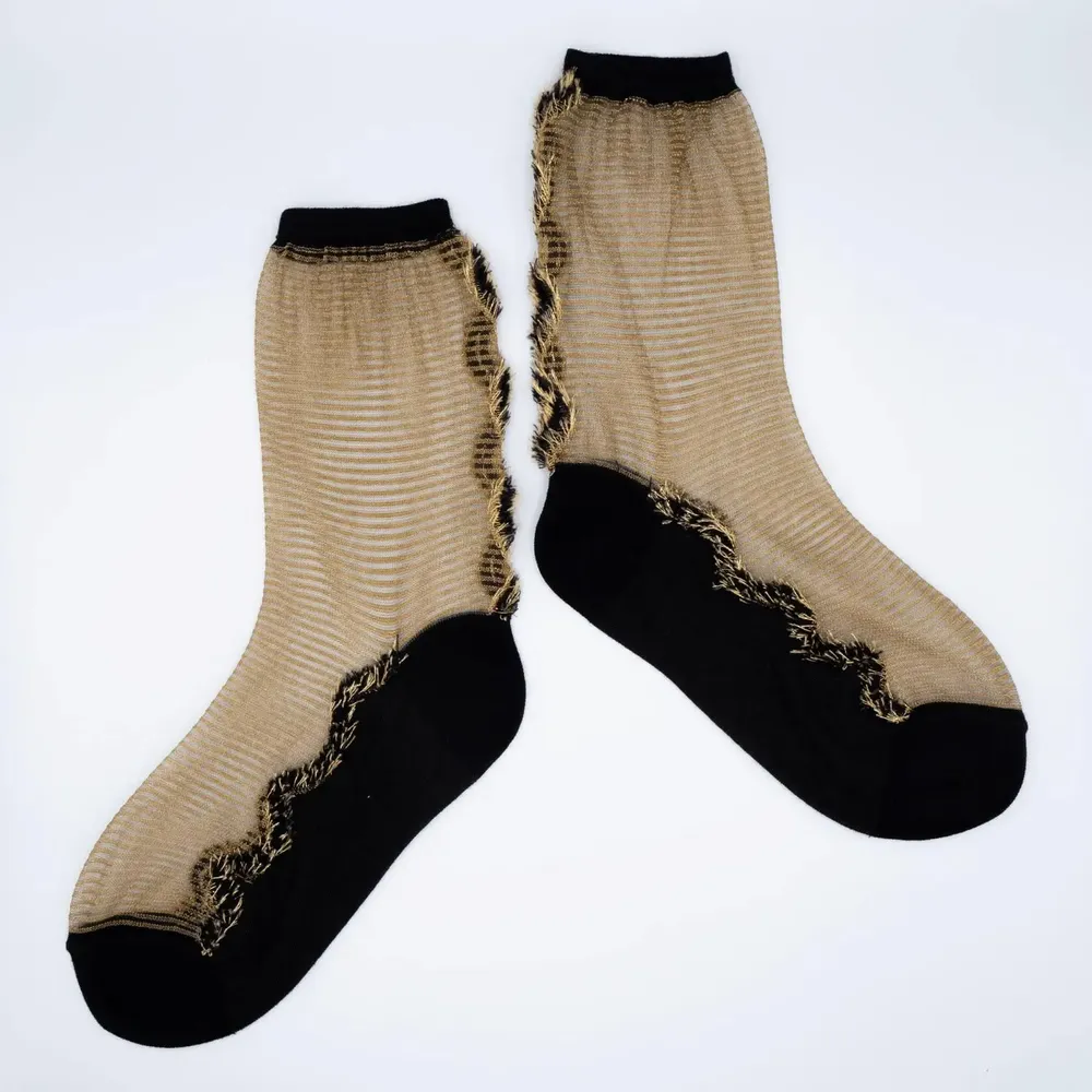 Gifts - Frangia Dorée 39-41 : festive transparent socks - ATELIER ST EUSTACHE