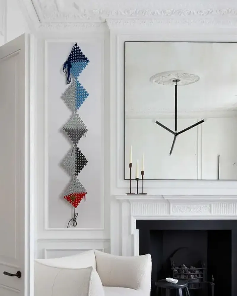Outdoor blinds - Wall hanging • Openwork THE KNOT • Outdoors Indoors • Textile cords - SARAH ALOISI PARIS