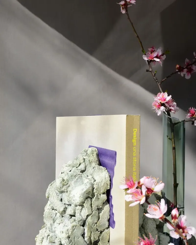 Sculptures, statuettes and miniatures - Catharsis Bookends – Set of Two Stone Sculptures, Sage Green - COKI