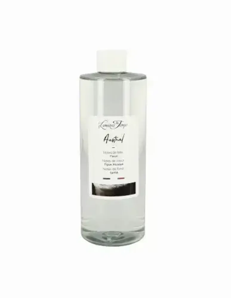 Diffuseurs de parfums - Recharge Diffuseur de Parfum Austral 400 ml Figue et Santal (avec rotins) - LES LUMIERES DU TEMPS