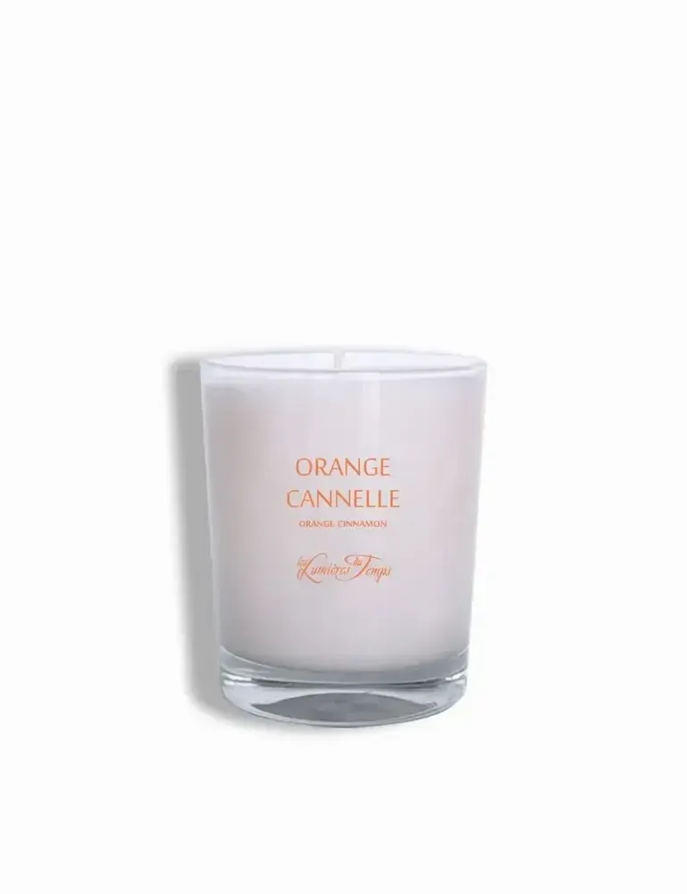 Candles - 180g Orange Cinnamon Vegetable Candle - LES LUMIERES DU TEMPS