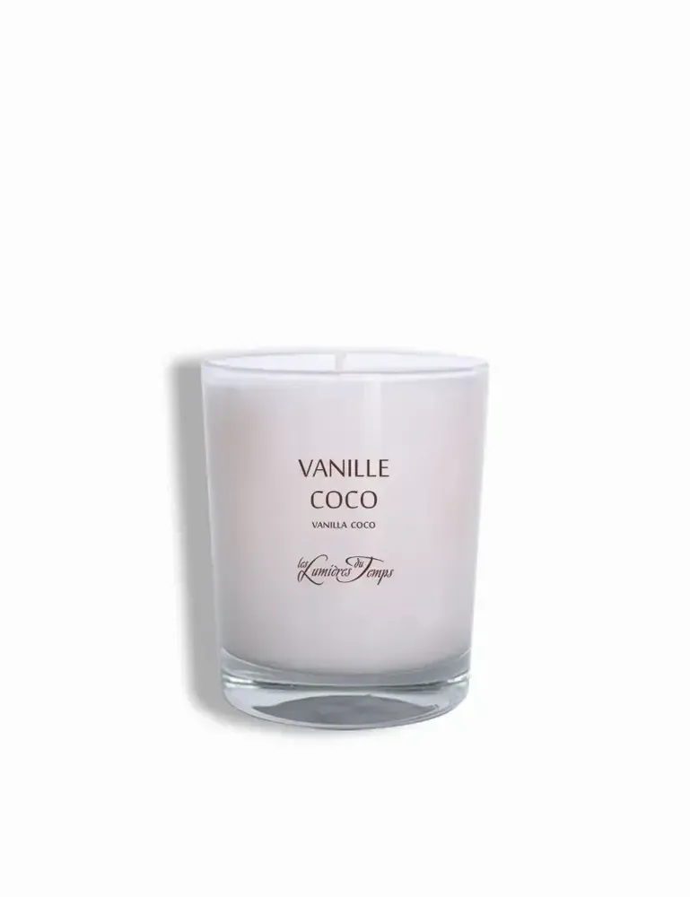 Bougies - Bougie végétale 180 gr Vanille Coco - LES LUMIERES DU TEMPS