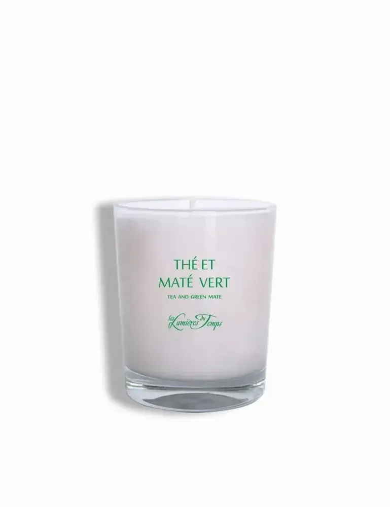 Bougies - Bougie végétale 180 gr Thé maté vert - LES LUMIERES DU TEMPS