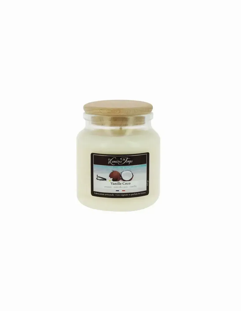 Candles - 145g Colored Wax Candle Vanilla Coconut - LES LUMIERES DU TEMPS
