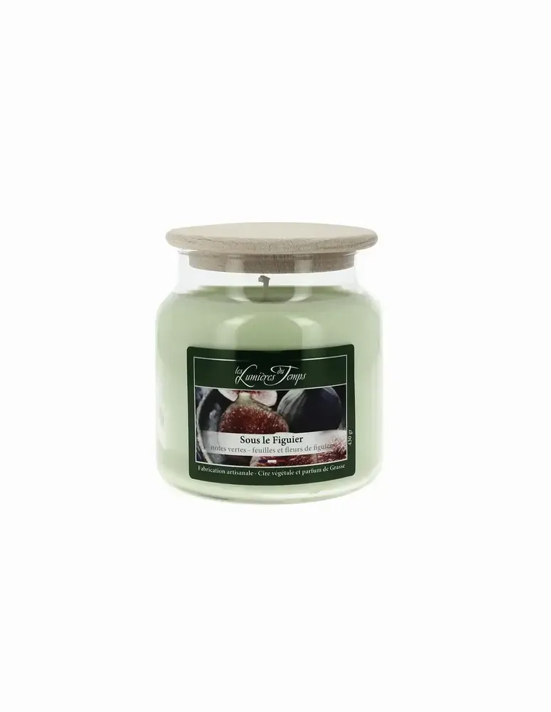 Candles - Colored Wax Candle 430 g Under the Fig Tree - LES LUMIERES DU TEMPS