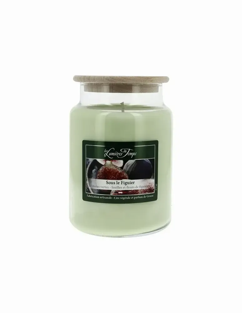 Candles - Colored Wax Candle 670 g Under the Fig Tree - LES LUMIERES DU TEMPS