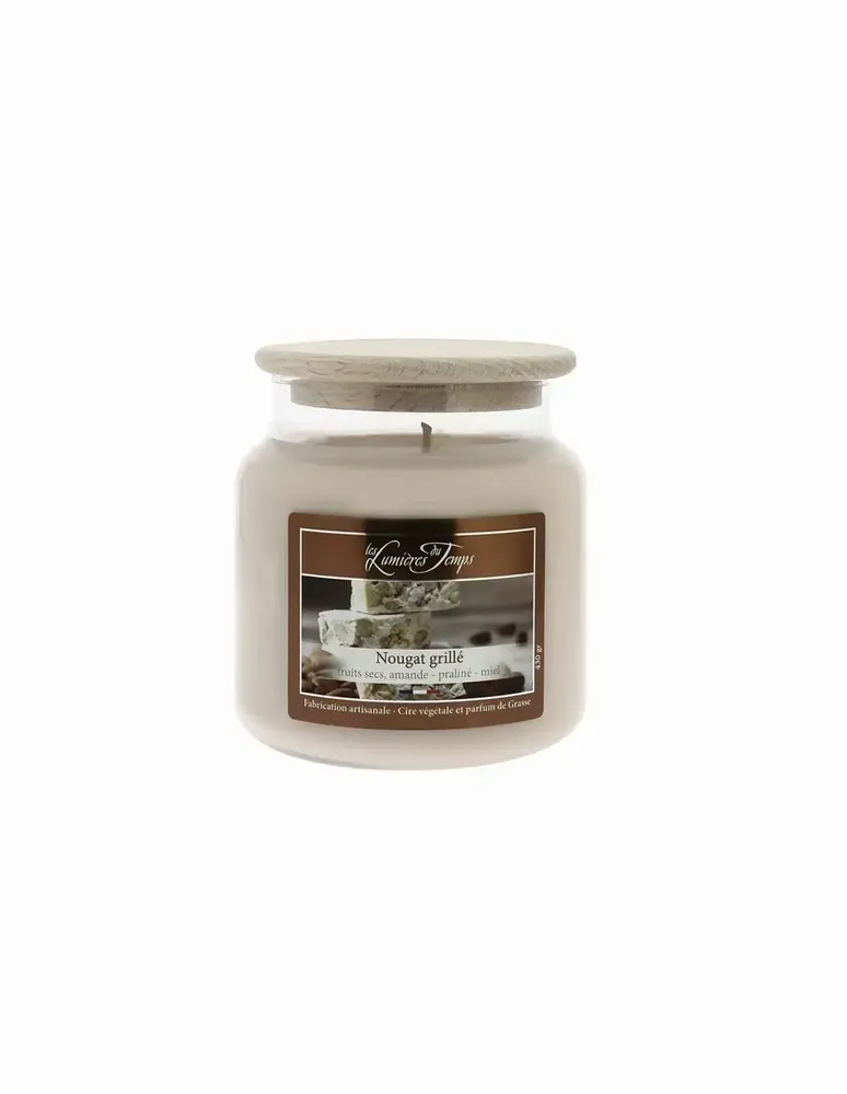 Candles - Colored Wax Candle 430g Toasted Nougat - LES LUMIERES DU TEMPS