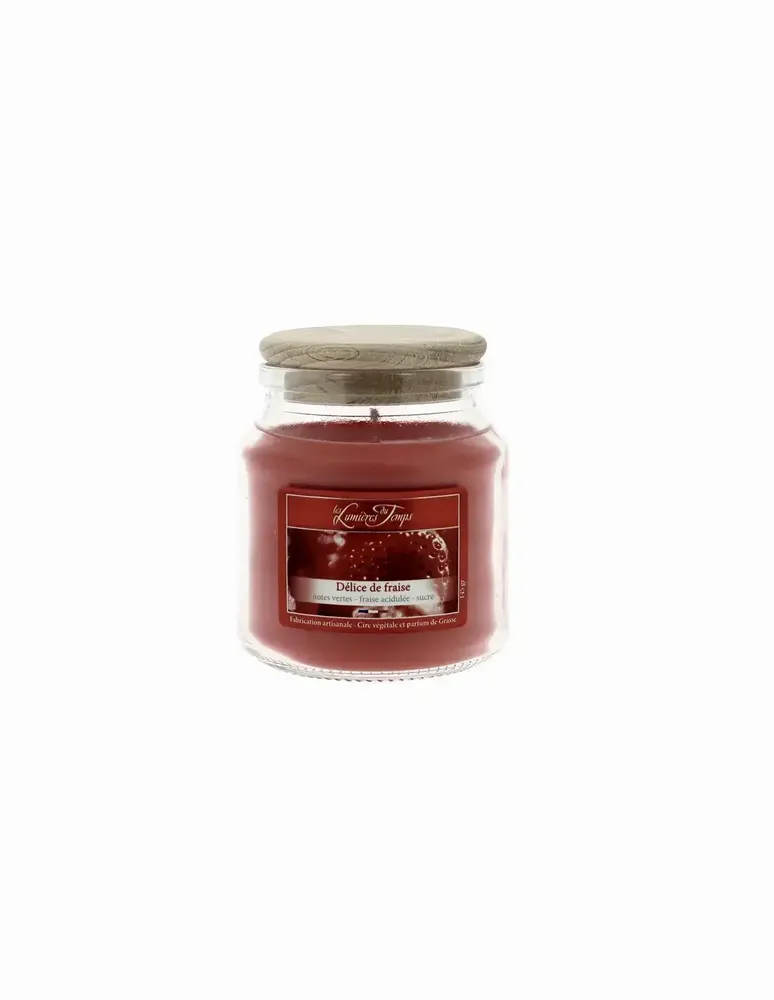 Bougies - Bougie Cire Colorée 145 g Délice de Fraise - LES LUMIERES DU TEMPS