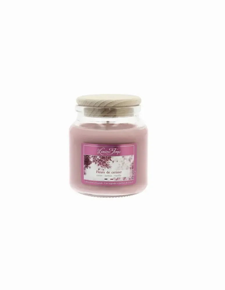Candles - 145g Cherry Blossom Colored Wax Candle - LES LUMIERES DU TEMPS