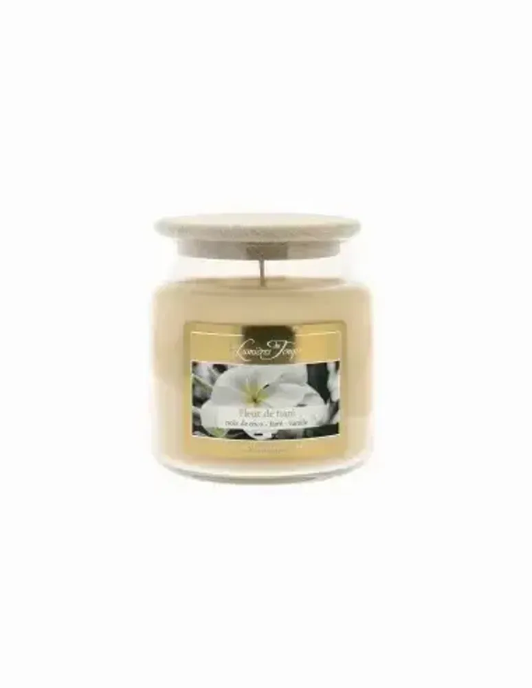 Candles - Colored Wax Candle 430 g Tiare Flower - LES LUMIERES DU TEMPS