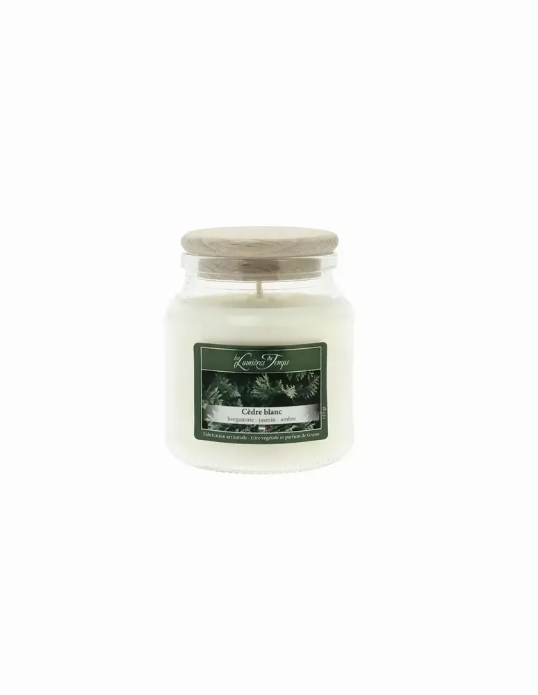 Candles - Colored Wax Candle 145 g White Cedar - LES LUMIERES DU TEMPS