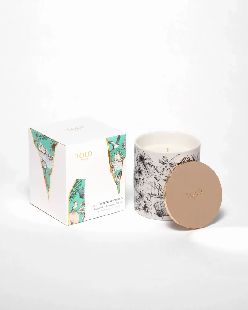 Bougies - Island Breeze, Seychelles Candle, 300g - TOLD LONDON LTD